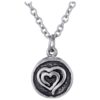 Hand & Heart Pewter Necklace