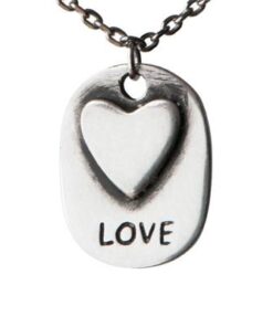 Love Heart Pewter Necklace