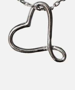 Figure Eight Heart Pewter Necklace
