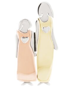 Mother & Daughter Love Mixed Metal Pin